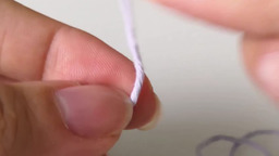 Начальная петля крючком, способ 2