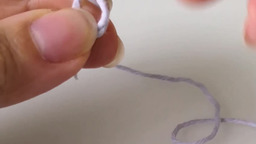 Начальная петля крючком, способ 3