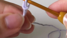 Начальная петля крючком, способ 4