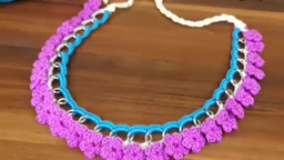 Цветочное Красивое колье из цепи - Вязание крючком